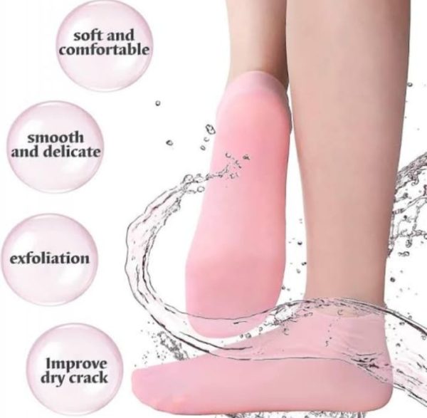 01 Pair Silicone Jelly Socks Gel Moisturizing Socks Foot Care Protector Accessories