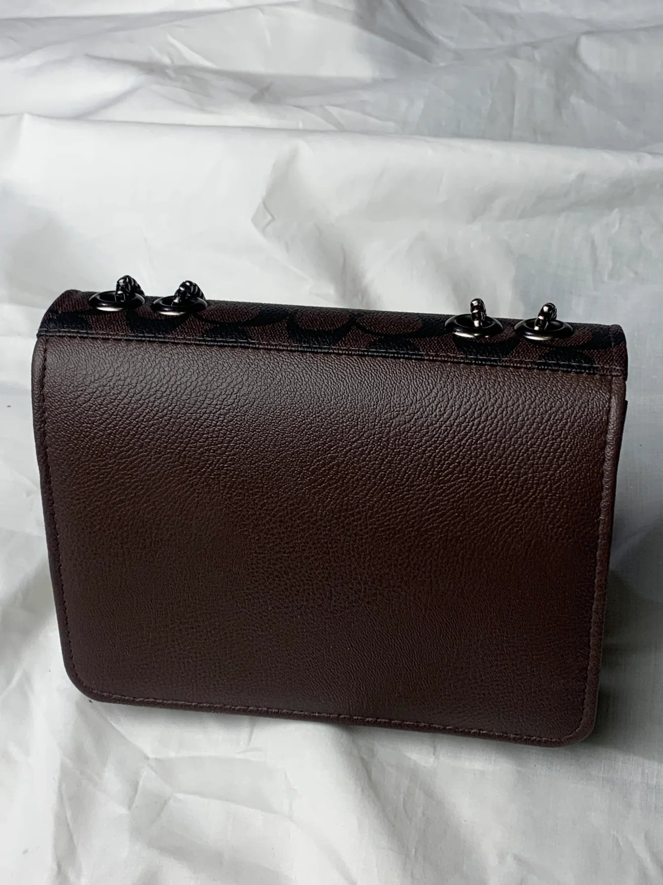 New Coach Dark Cross body Hand bag Black Chain