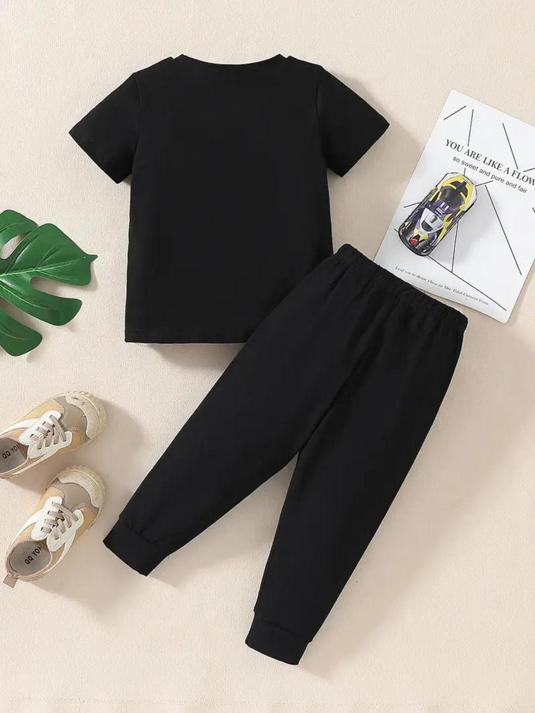 Stylish Printed Cotton Tracksuit for Kids – 2 Pcs Set (Shirt & Trouser) (Free Shipment)