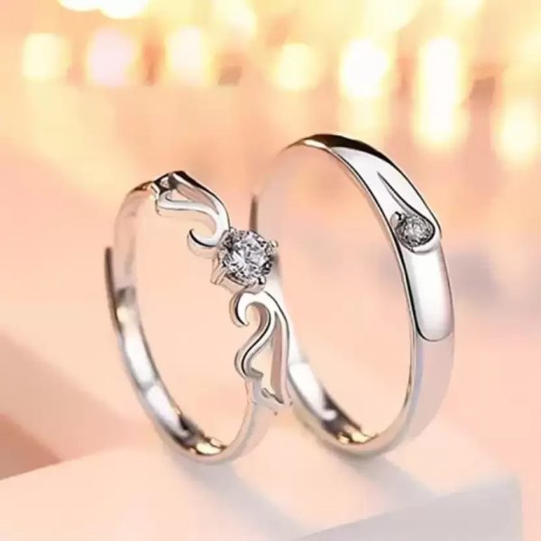 1 Pair Of Couple Ring For Engagement And Friendship Gift(Stainless Steel Ring) Jewelry