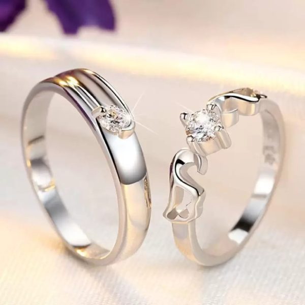 1 Pair Of Couple Ring For Engagement And Friendship Gift(Stainless Steel Ring) Jewelry