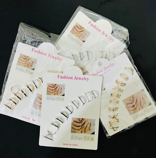 10 Pcs – Multi Color Ring Set Fashion Jewelry