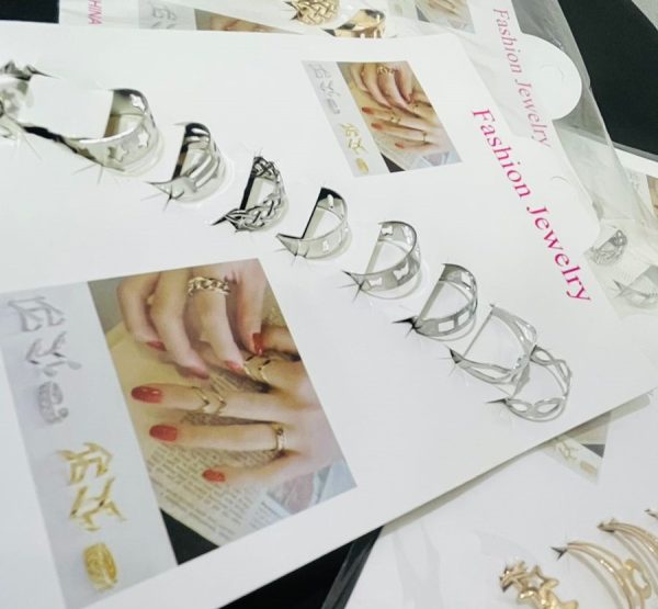 10 Pcs – Multi Color Ring Set Fashion Jewelry