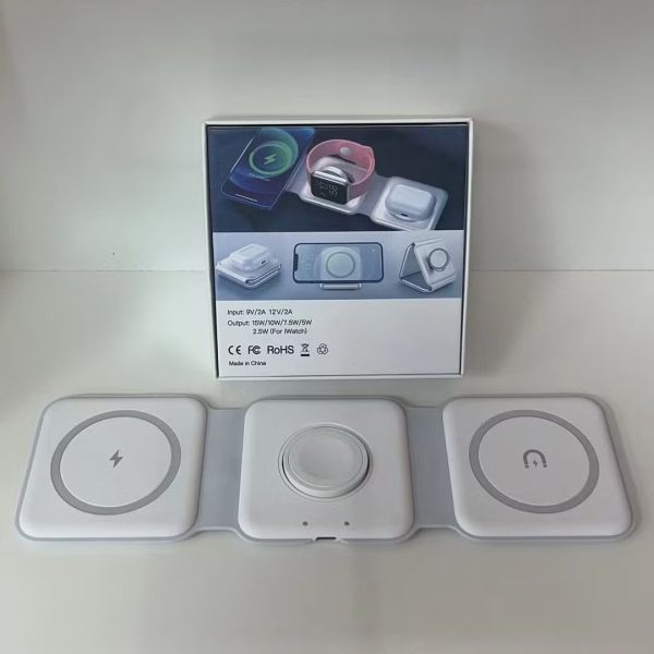15w 3 In 1 Magnetic Wireless Fast Charger iPhone, Apple Watch & Air-pods Accessories (Free Shipment)