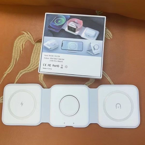 15w 3 In 1 Magnetic Wireless Fast Charger iPhone, Apple Watch & Air-pods Accessories (Free Shipment)