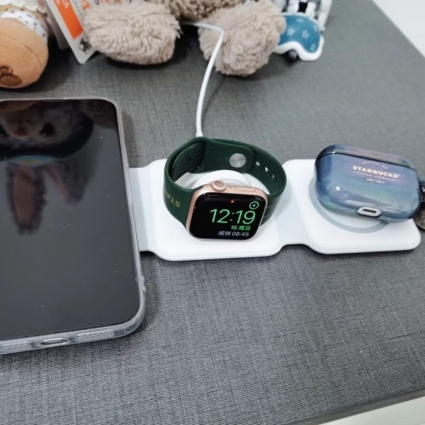 15w 3 In 1 Magnetic Wireless Fast Charger iPhone, Apple Watch & Air-pods Accessories (Free Shipment)