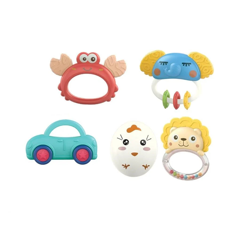 Baby Rattles Set of 5 Toys (Random Color & Design)