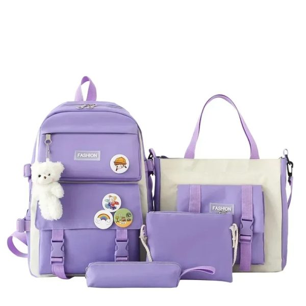 Best Quality Four Piece School Bag Set Stylish & Practical (Free Shipment)