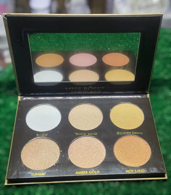 6 In 1 Miss Rose Ultimate Glow Highlighter Kit Cosmetics