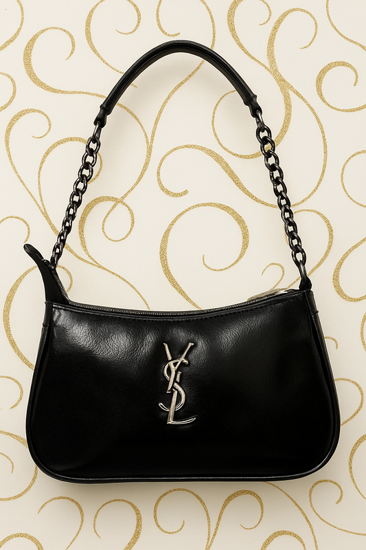 Leather Texture Logo Bag