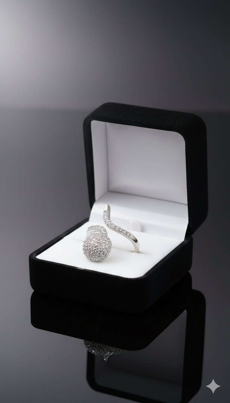 Stainless Steel Twisted Halo Ring Jewelry