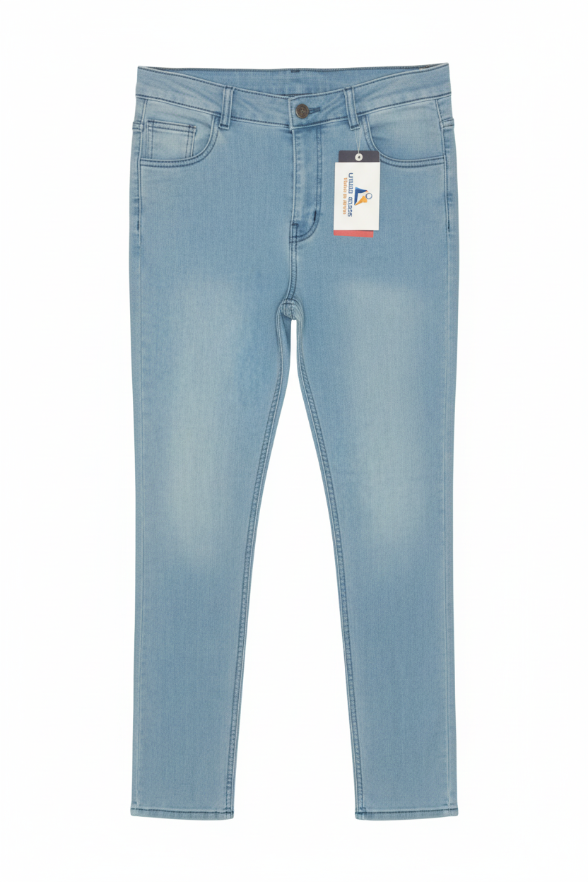 Ladies Slim Fit Jeans Sky Blue Denim