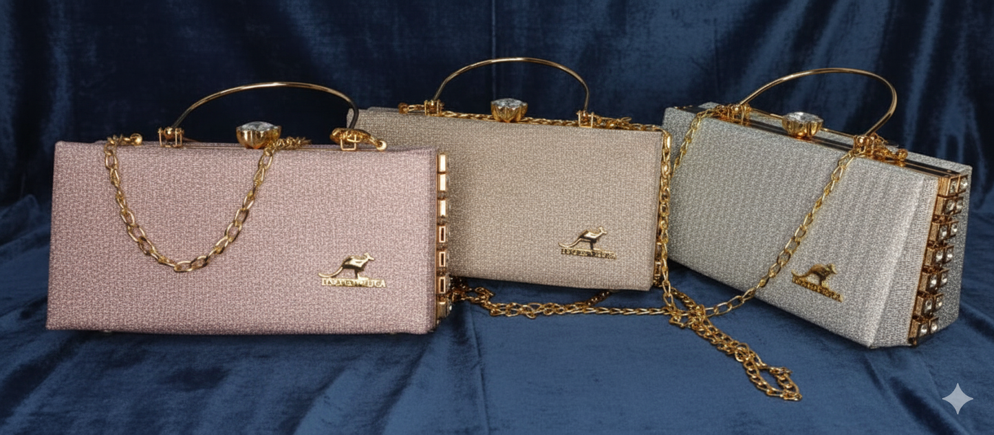 Stones Studded Radiant Rectangle Box Bag