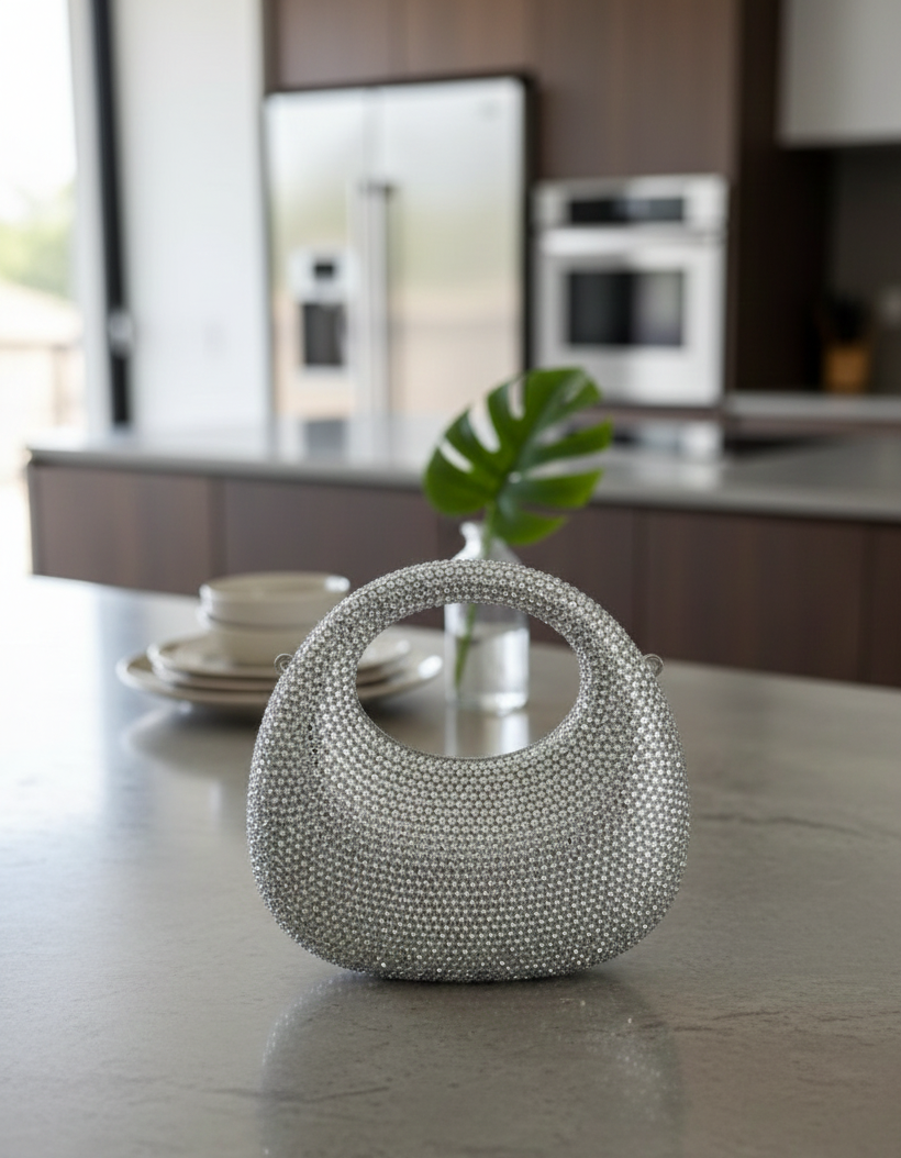 Viral Swarovski Mini Clutch with Chain Bag