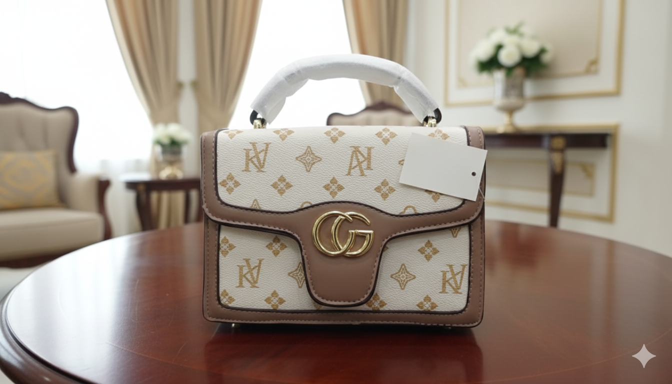 Golden Emblem Trendy Cross Body Bags