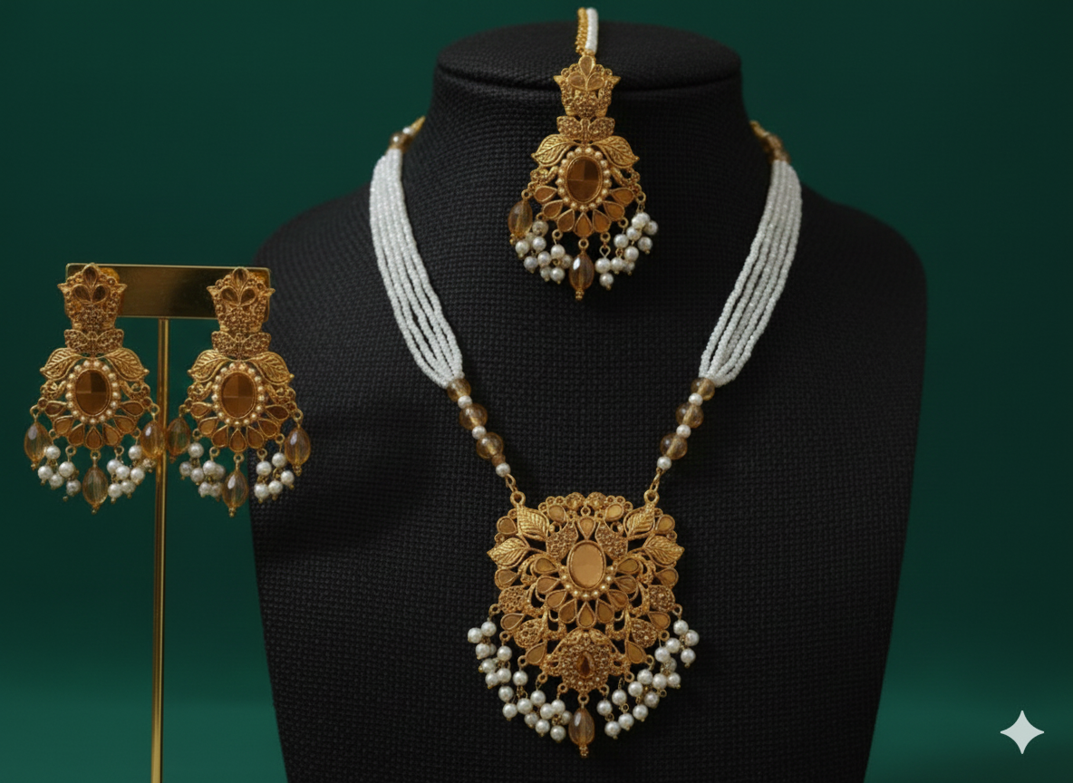 Heritage Pearl Glory Maala Set Jewelry