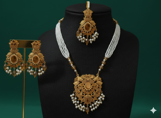 Heritage Pearl Glory Maala Set Jewelry