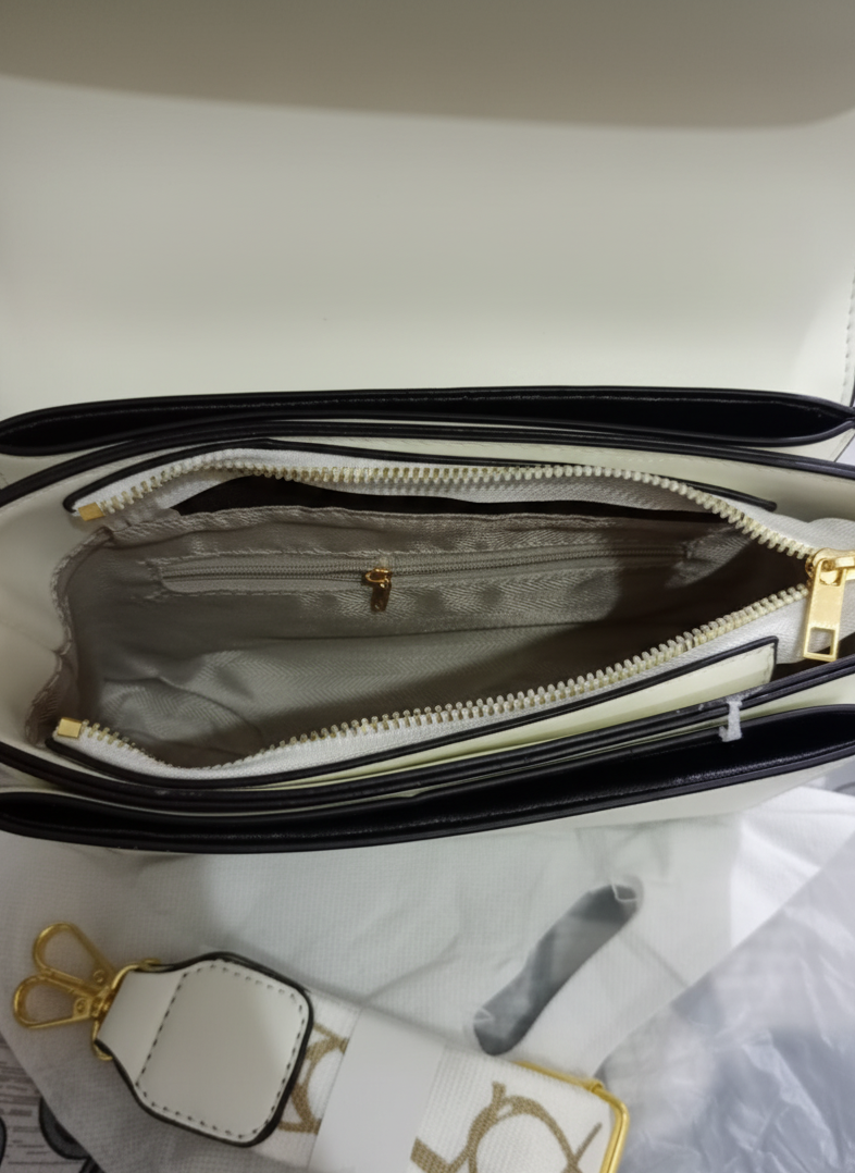 Elegant Duo-Tone Grace Shoulder Bag