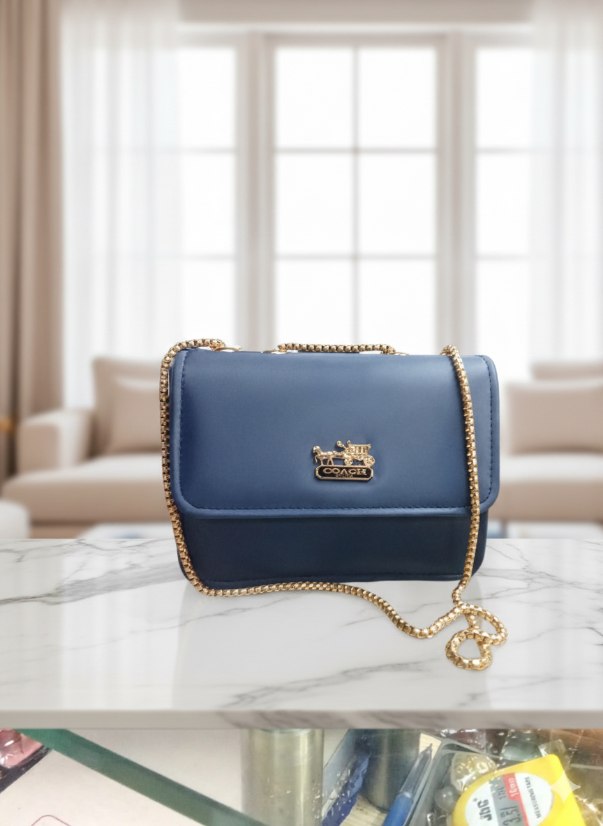 Sling Box Style Logo Cross Body Bag