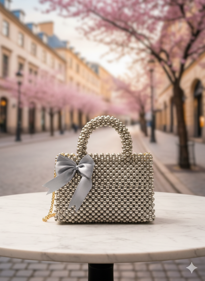 Pearl Grace Bow Hand Bag