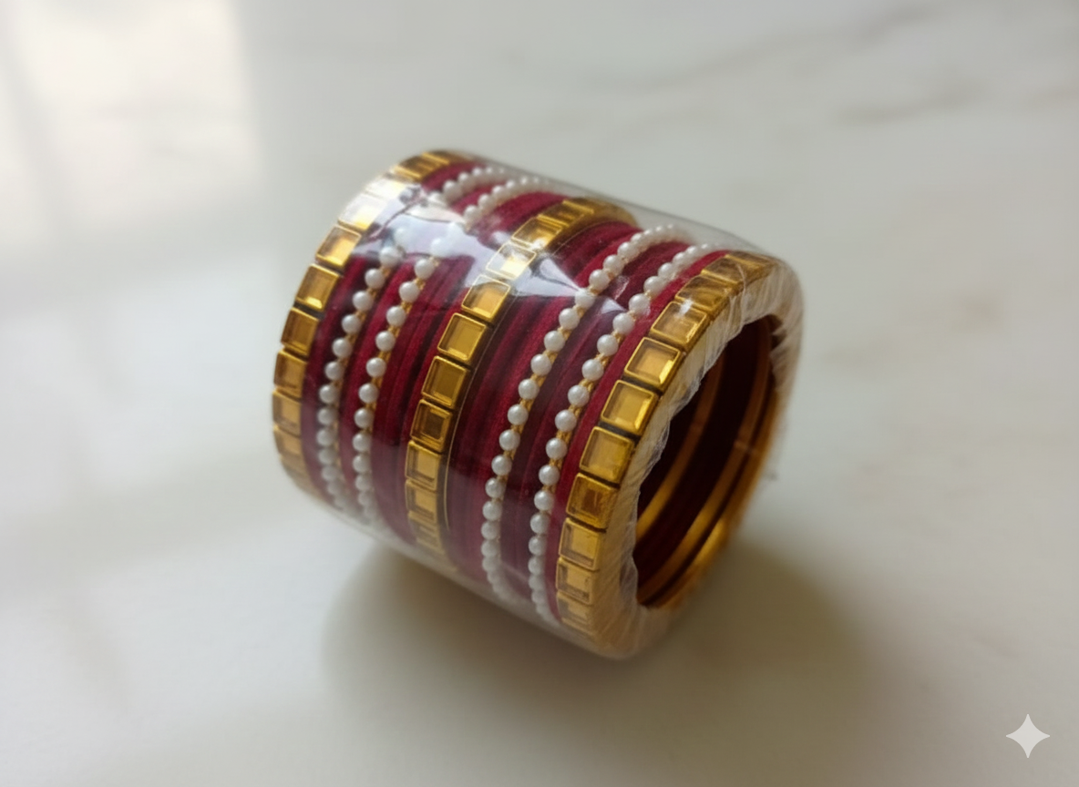 Mughal Kundan Elegance Bangles Jewelry