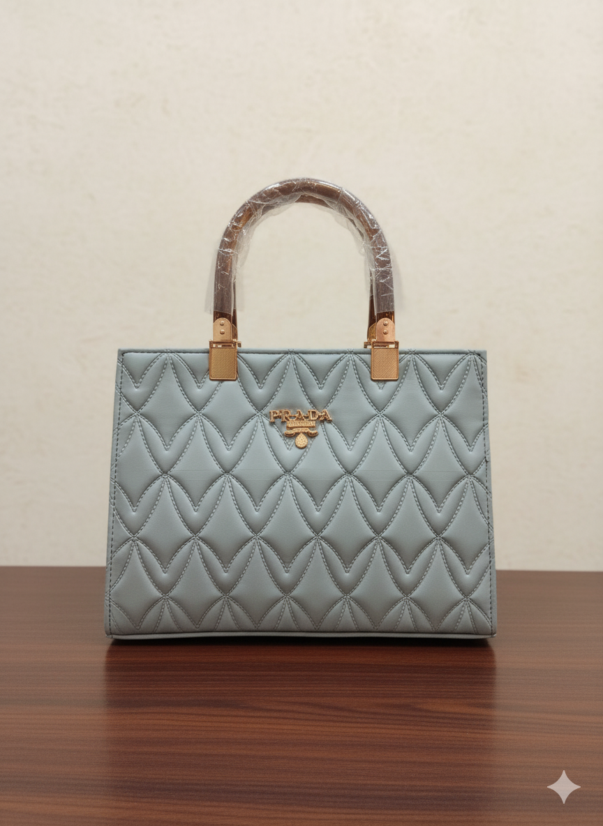 Quilted Heart Luxe Tote Bag