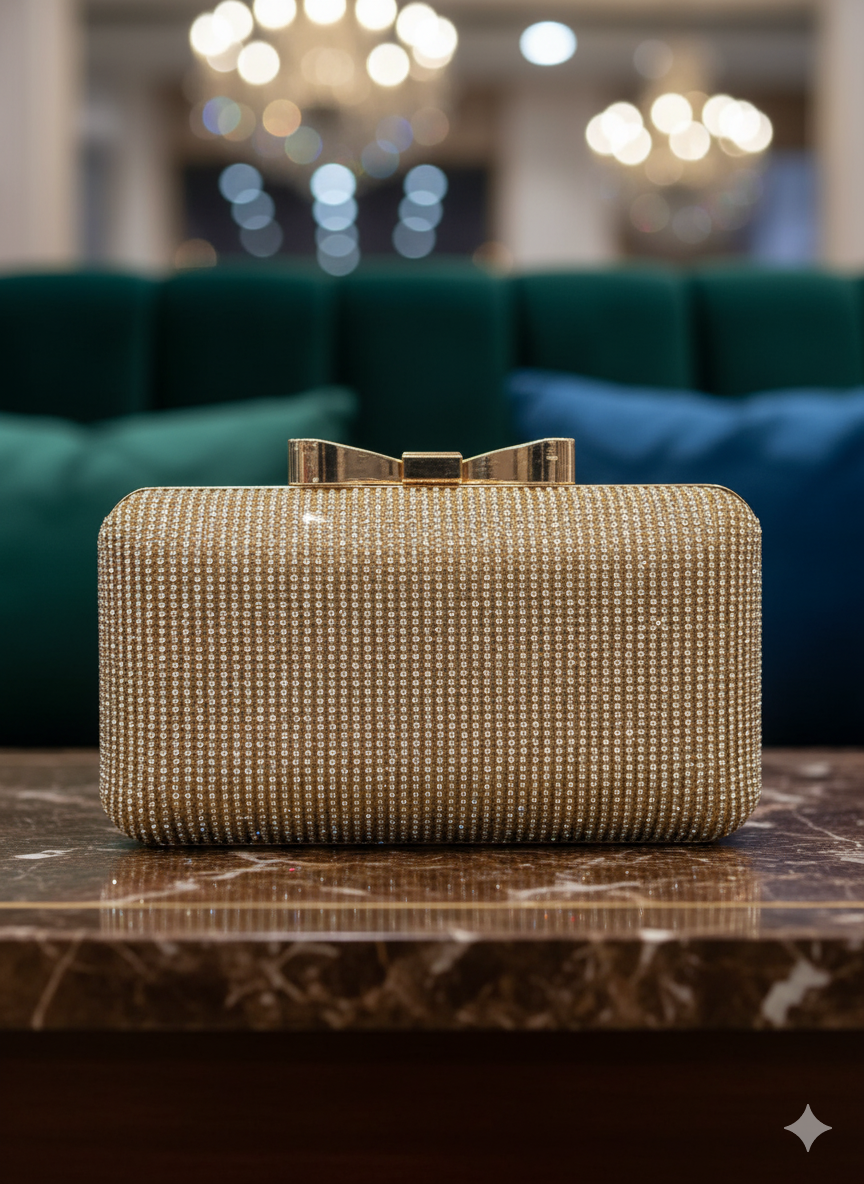 Crystal Bow Elegance Clutch / Bag