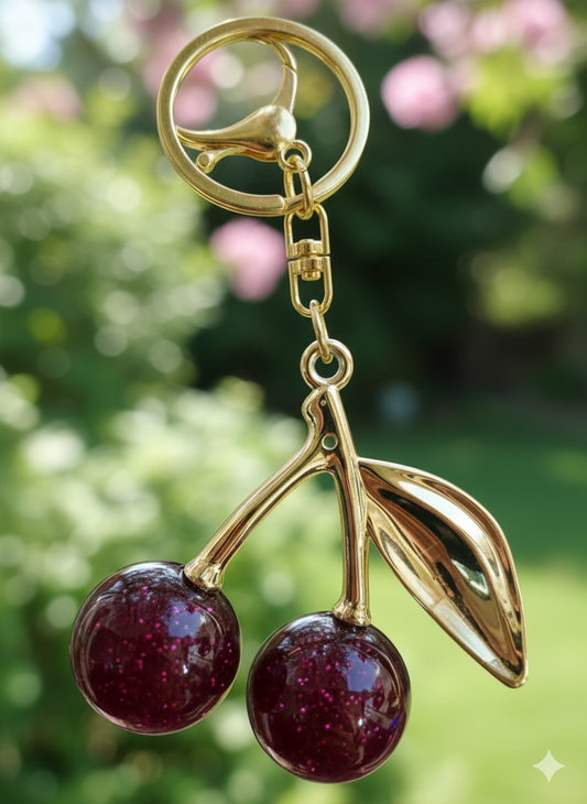 Bag hanging Viral cherry charm