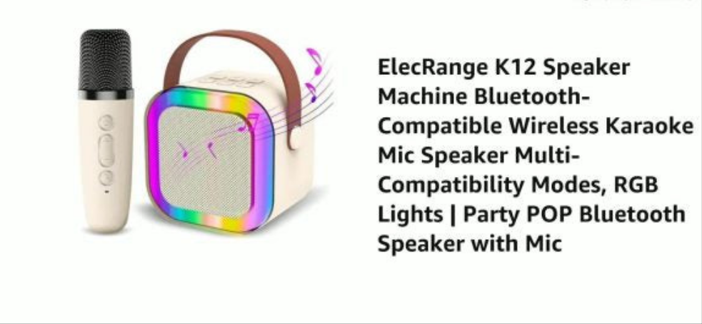 K12 Wireless Audio Microphone Bluetooth Portable Stereo Speaker With 1 Mic Accessories (random Color) (Free Shipment)