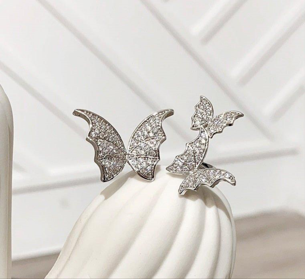 Beautiful Zircon Butterfly Ring Adjustable Jewelry