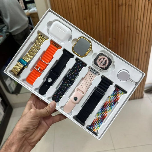 I20 Ultra 2 Max Suit Smart Watch With AirPods 10 In 1 Set Accessories