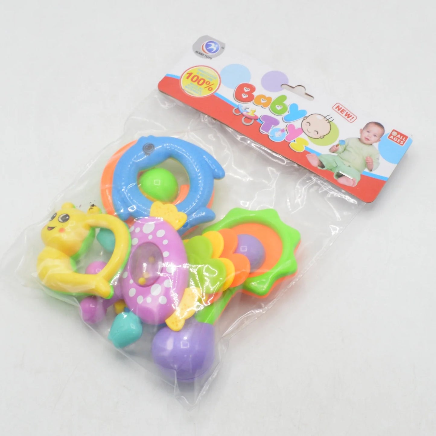 Baby Rattles Set of 5 Toys (Random Color & Design)
