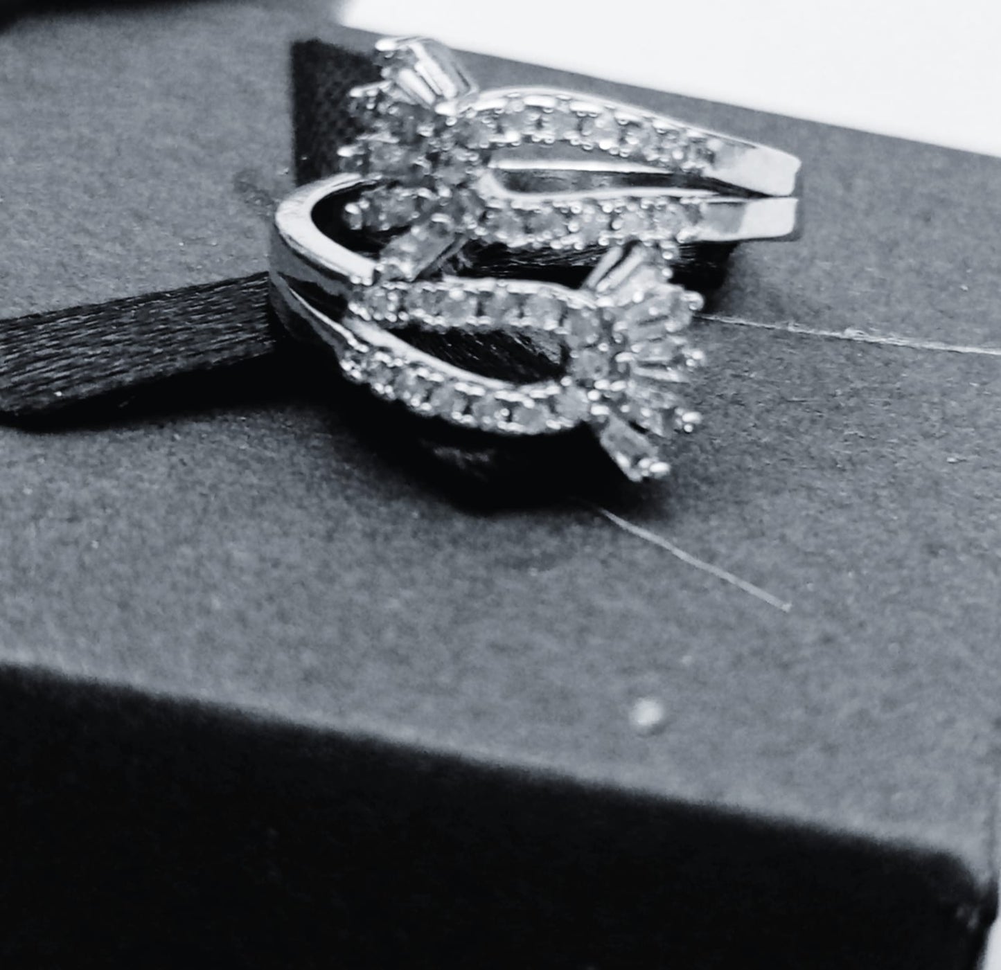 Luxury Diamond Cut Silver Plated Ring (Adjustable) Jewelry