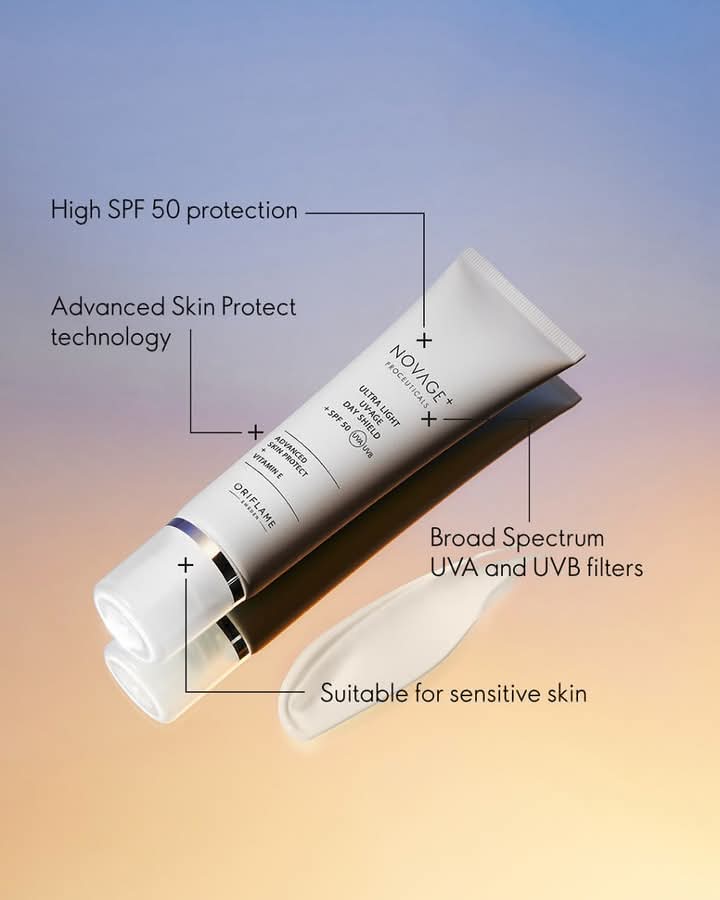 Oriflame Novage+ Proceuticals Ultra Light UV Age Day Shield SPF 50 (Free Shipment)
