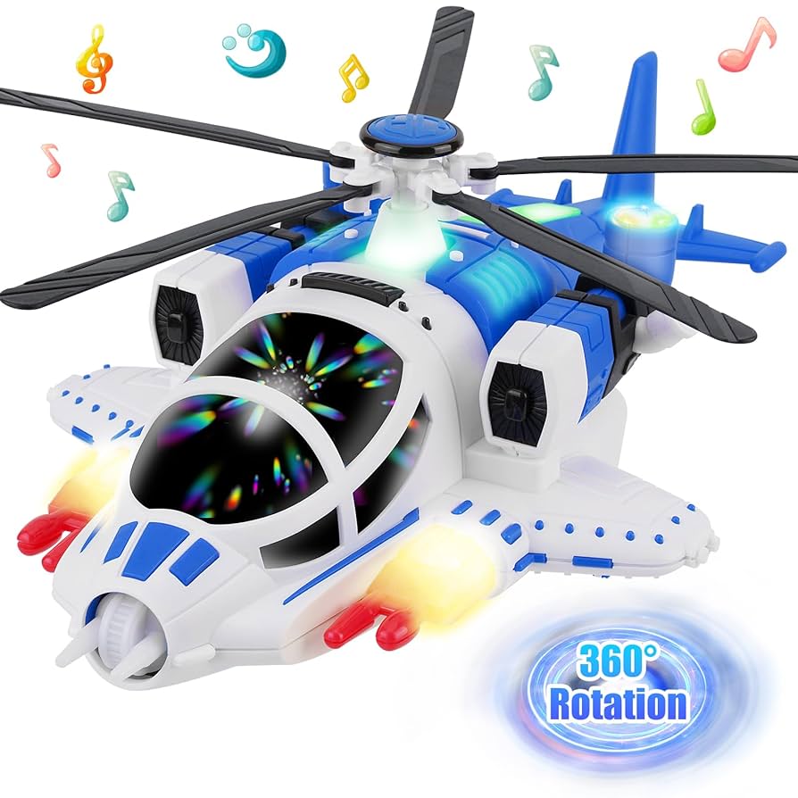 Action Chopper Helicopter Lights, Sounds & Bump-n-Go Adventure Toys
