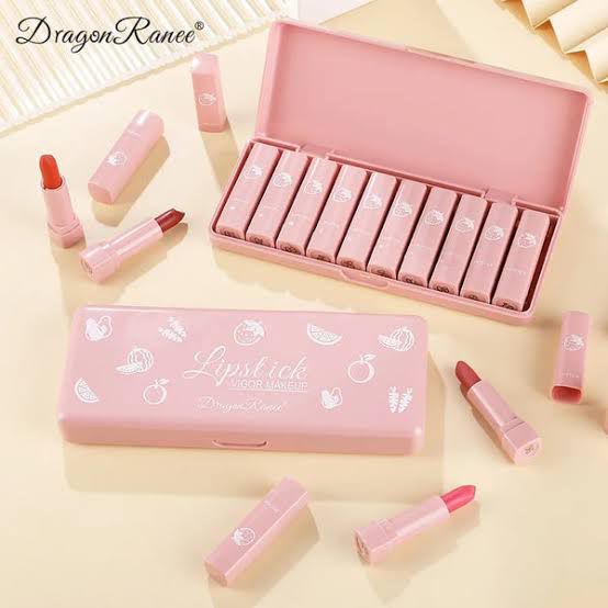 Dragon Ranee Mini Matte Lipstick Set 10 Pcs Cosmetics