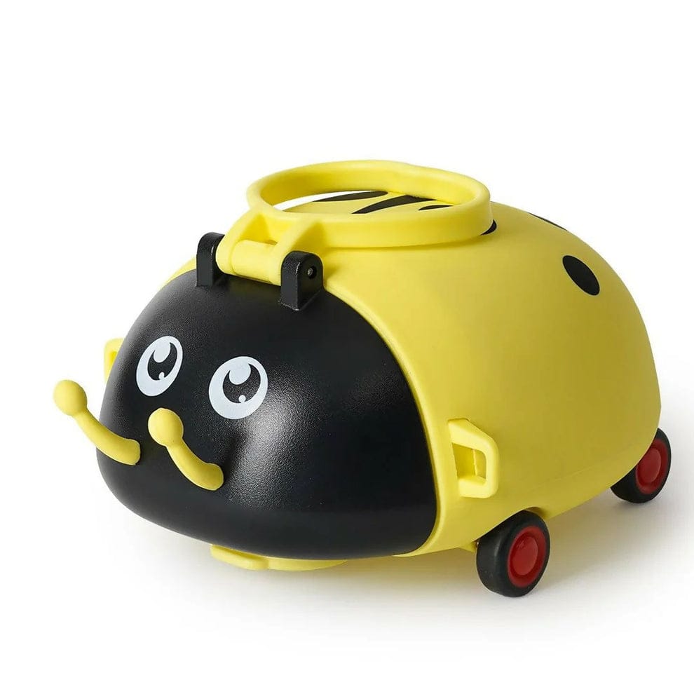 LadyBug Sipper School Water Bottle With Moving Wheels For Kids