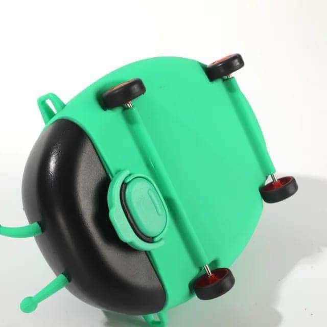 LadyBug Sipper School Water Bottle With Moving Wheels For Kids