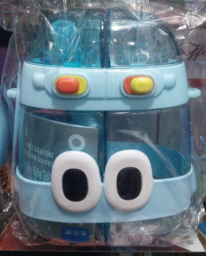Transparent Big Eyes 2 in 1 Sipper School Water Bottle For Kids (Free Shipment)