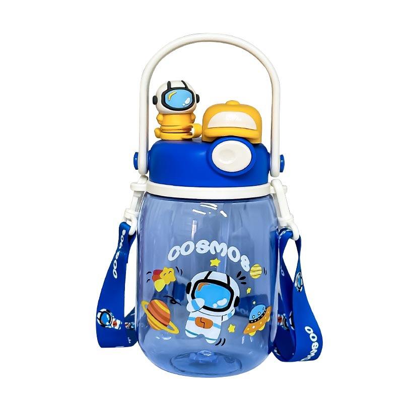 Astronaut 2 in 1 Transparent Sipper School Water Bottle For Kids