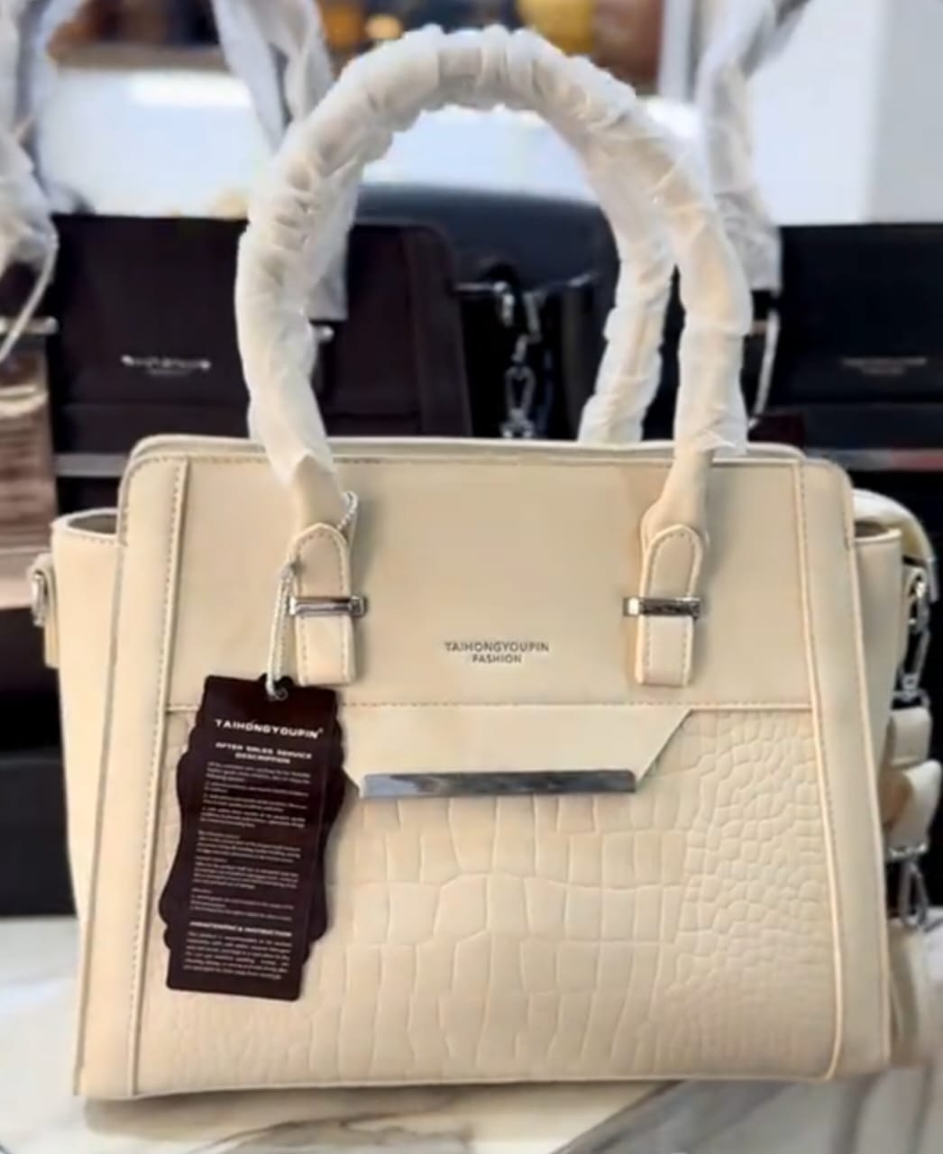 Imported Crocodile Print Hand Bags With Long Strap (Free Shipment)