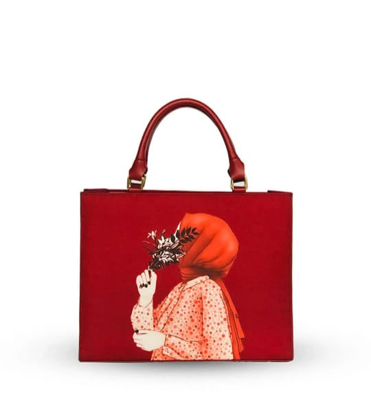 Elegant Hijab Girl Canvas Tote Bag
