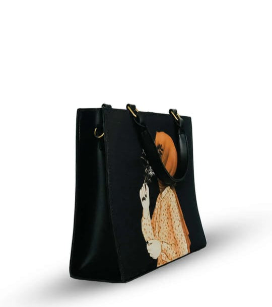 Elegant Hijab Girl Canvas Tote Bag