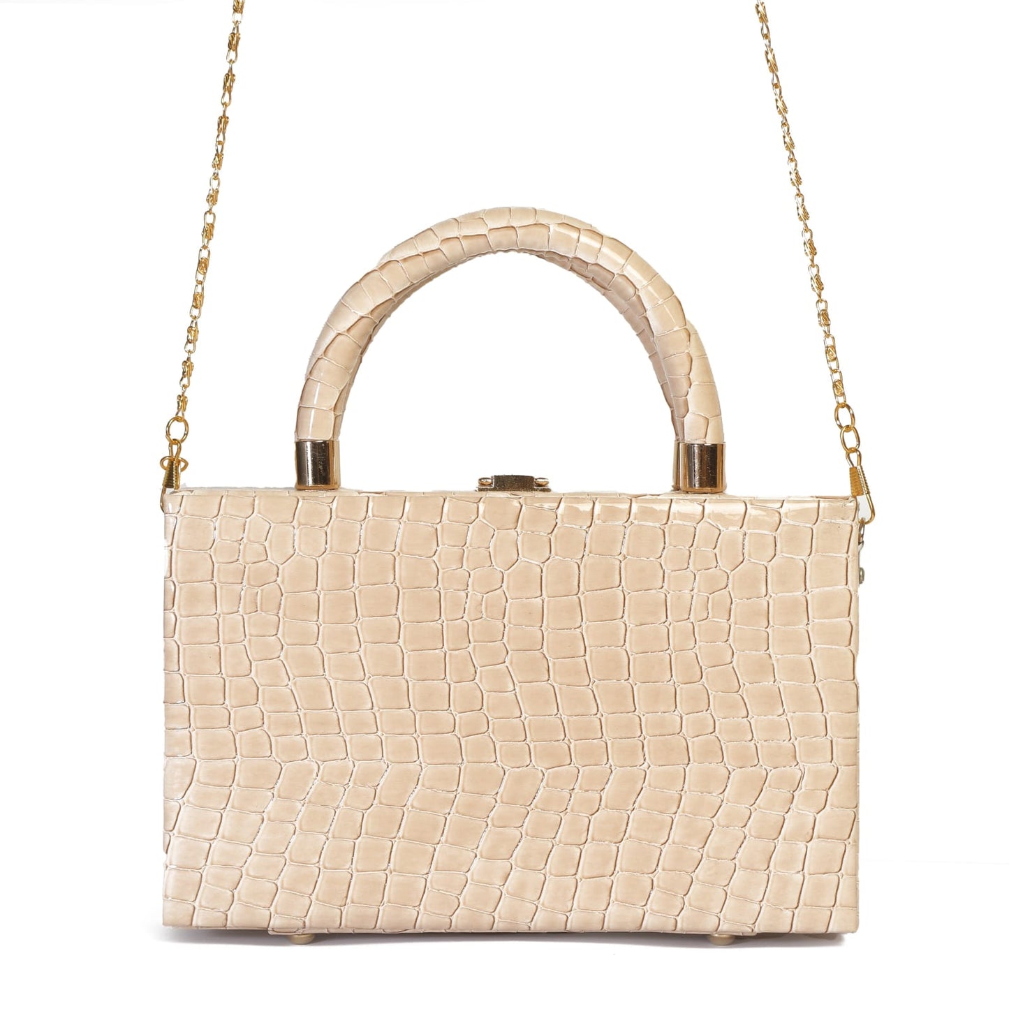 Boxy Double Handle Cross Body /Clutch Hand Bags (Free Shipment)