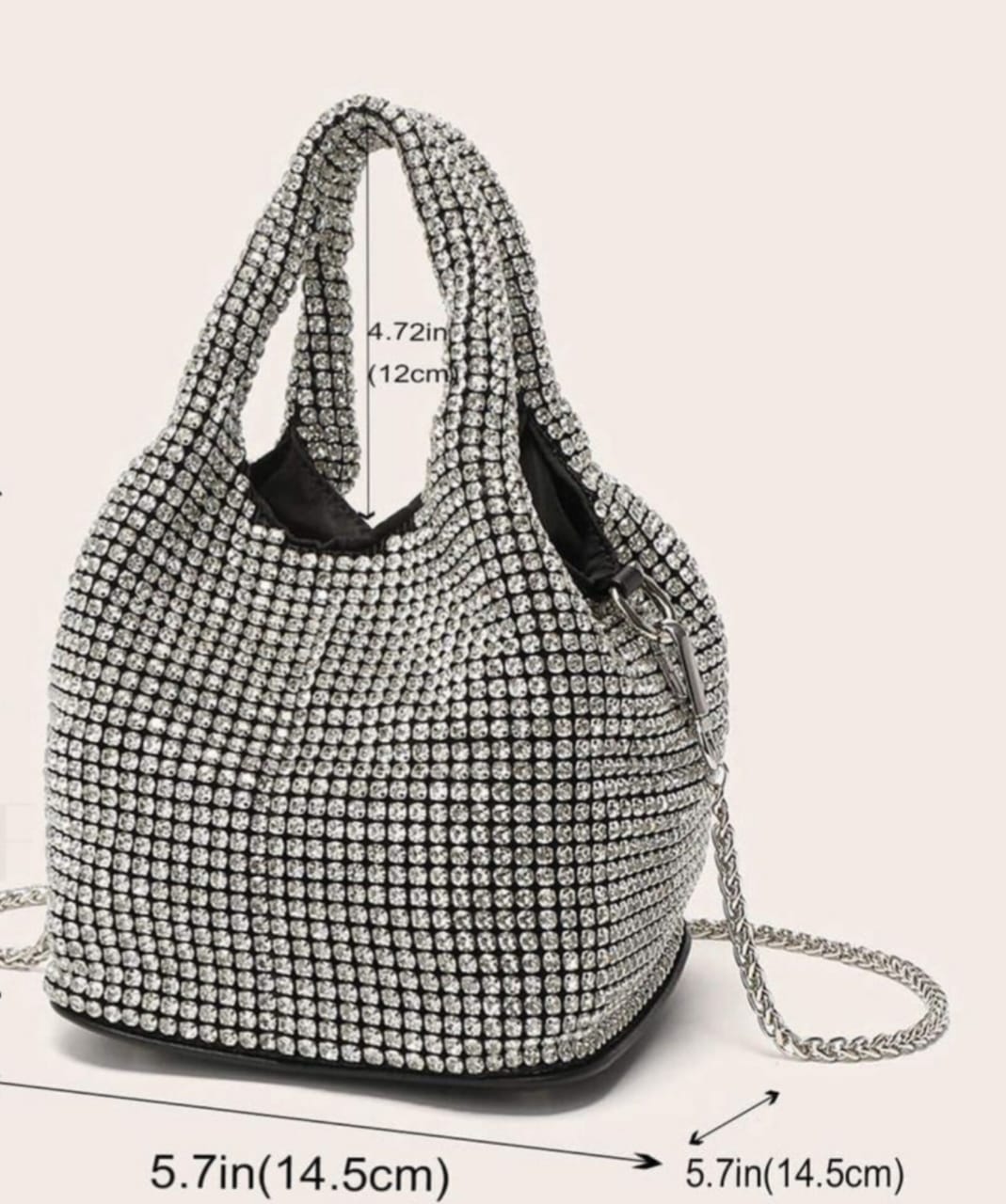 Rhinestone Top Handle Sparkly Evening Bags