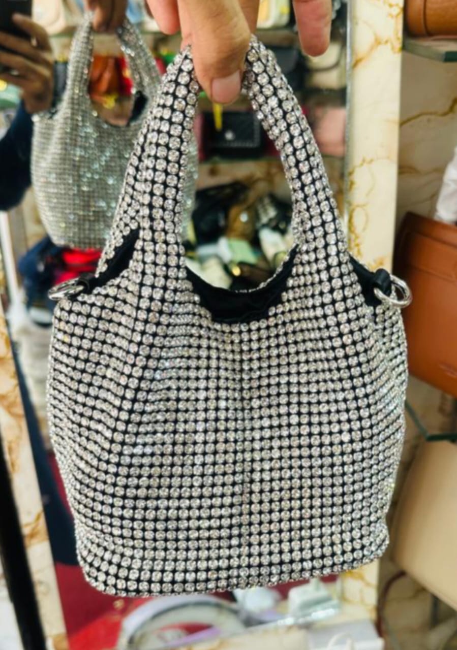 Rhinestone Top Handle Sparkly Evening Bags