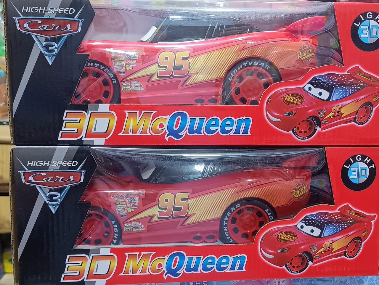 Disney 3D McQueen Remote Control Car With Colorful Lights Toys