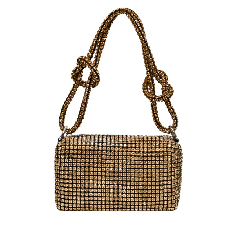 Crystal Luxe Box Clutch - Rhinestone Hand Bag