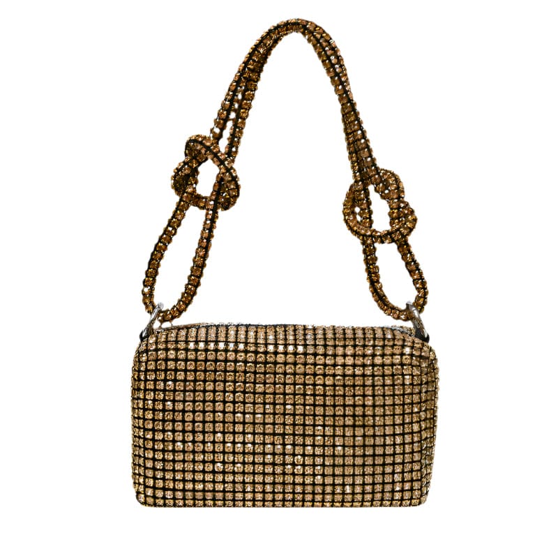 Crystal Luxe Box Clutch - Rhinestone Hand Bag
