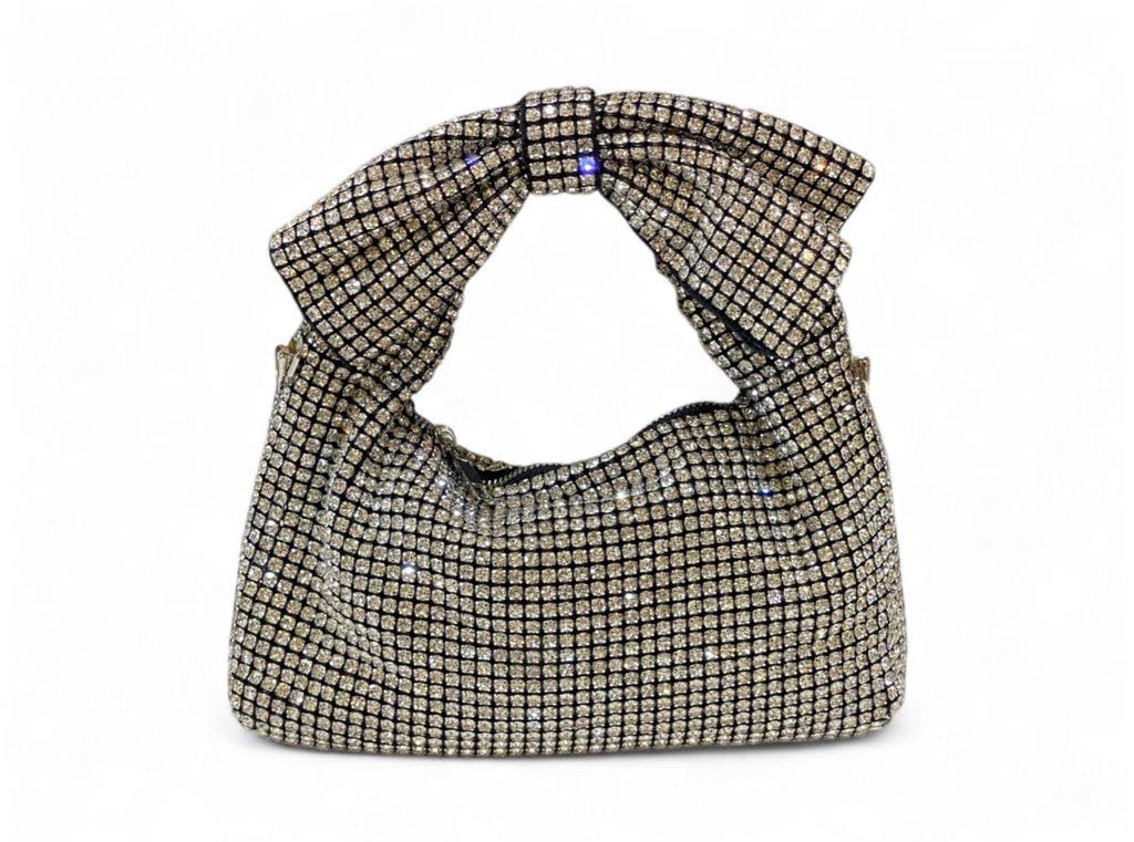 Glamour Bow Crystal Evening Bag